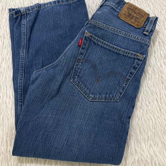 Vintage Levi’s Y2K 569 blue denim baggy loose jeans size 12 - Picture 8 of 8